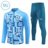 Sudadera De Entrenamiento Olympique de Marseille Cremallera De Cuarto 2024-25 Azul - Niño